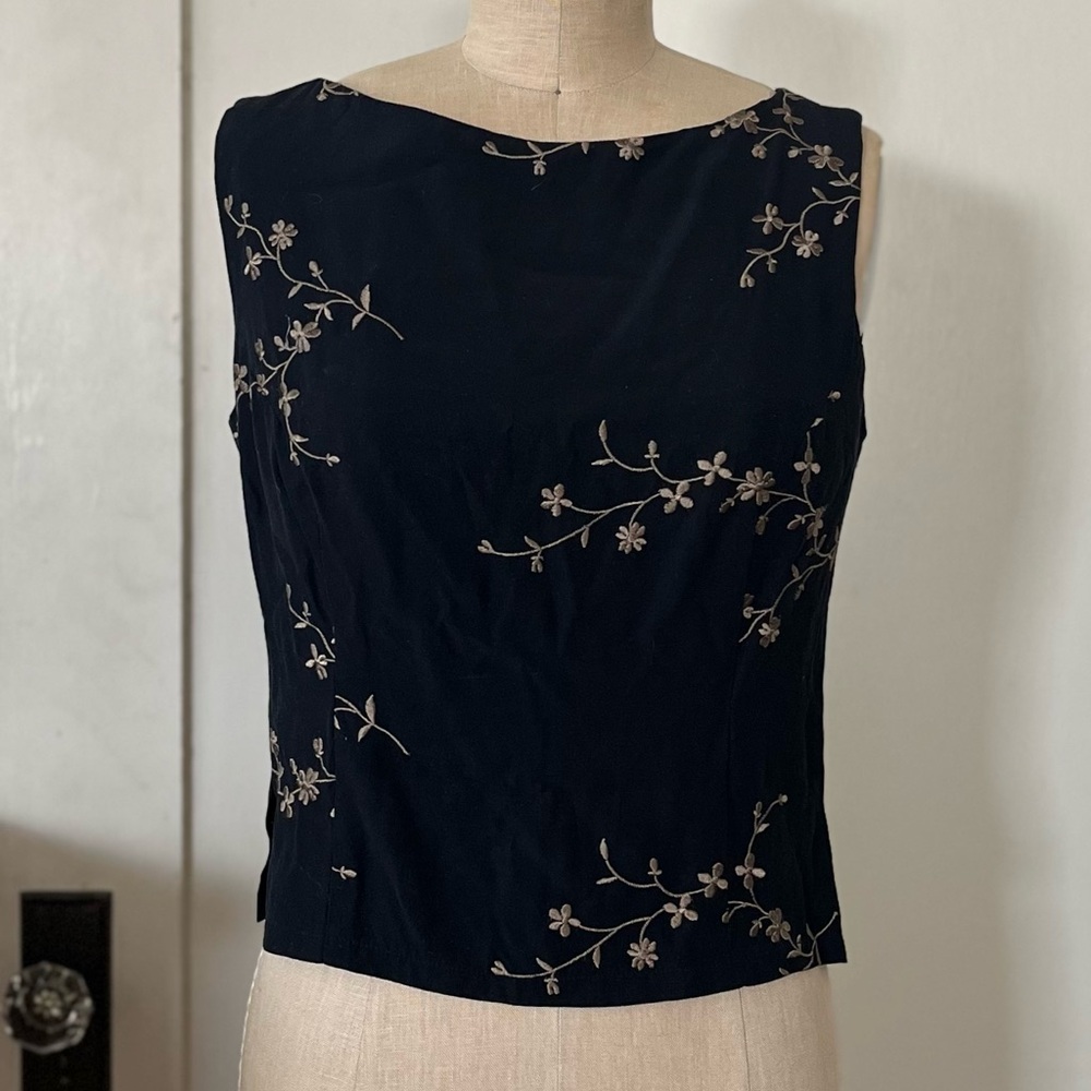 Parallel Black and Gold Embroidered Garment